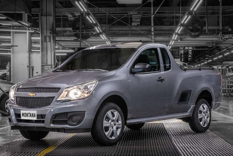 O visual da Chevrolet Montana ainda é o mesmo de 2010.