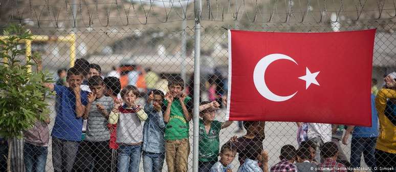 Campo de refugiados em Gaziantep, na Turquia, país que acolhe grande número de migrantes sírios