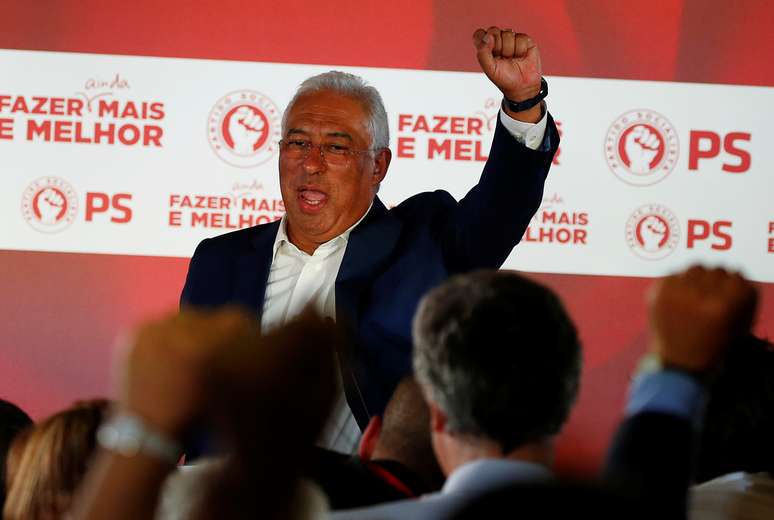 Ant&oacute;nio Costa comemora vit&oacute;ria na elei&ccedil;&atilde;o de Portugal
07/10/2019
REUTERS/Rafael Marchante
