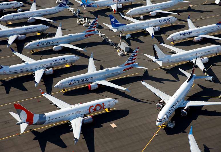 Aeronaves 737 MAX em instalações da Boeing em Seattle, Washington (EUA) 
01/07/2019
REUTERS/Lindsey Wasson