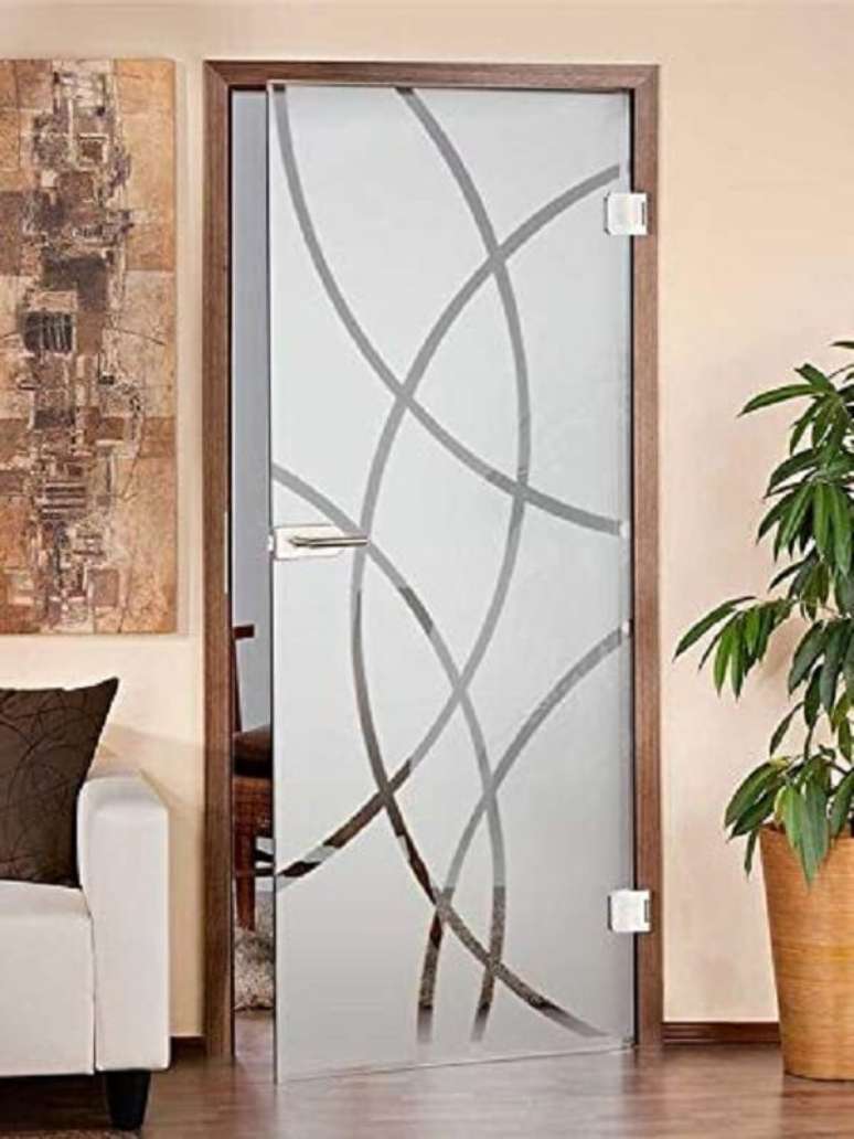 33. A pel&iacute;cula jateada para vidro transforma com delicadeza o ambiente. Fonte: Pinterest