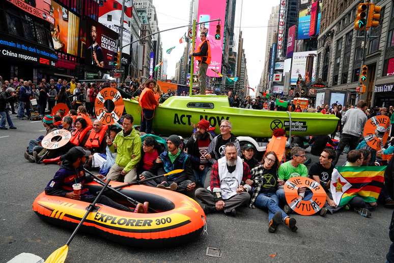 Protesto contra aquecimento global em Nova York 10/10/2019 REUTERS/Carlo Allegri