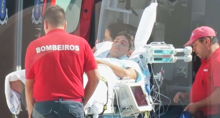 Ângelo Rodrigues durante transferência entre hospitais da Grande Lisboa