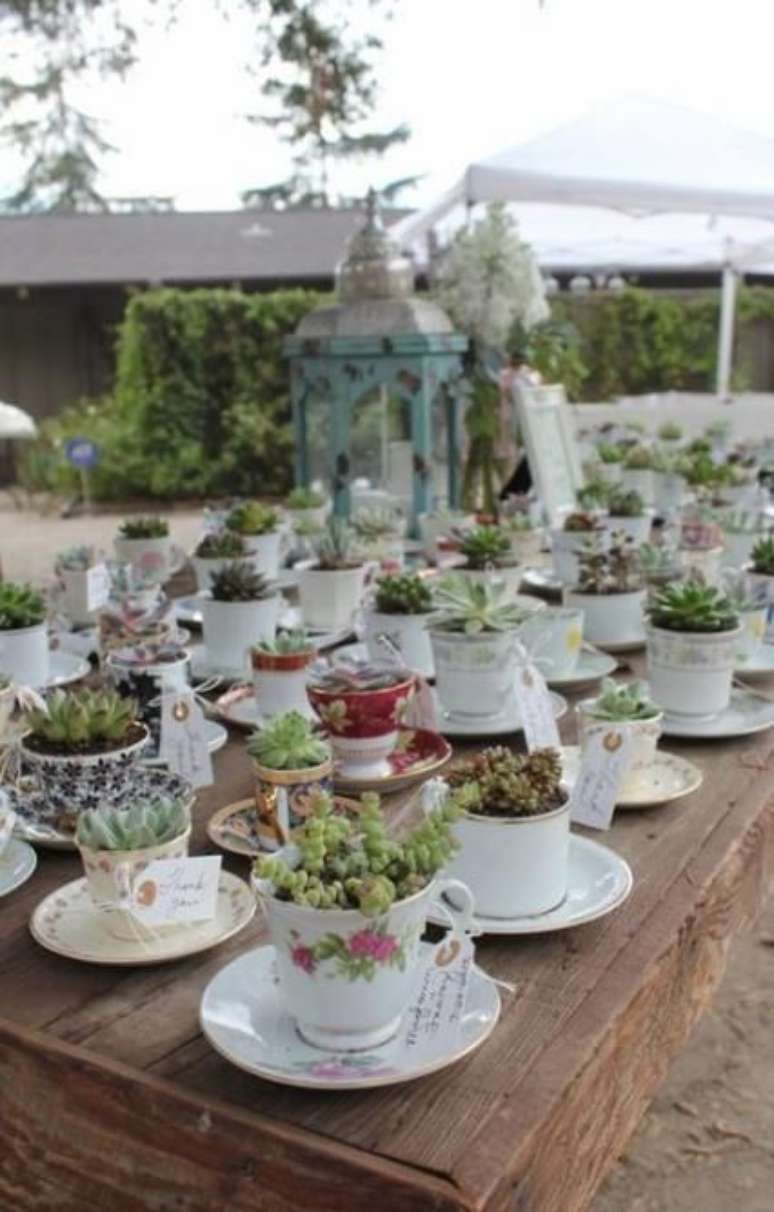 63. Suculentas como lembrancinhas de anivers&aacute;rio &ndash; Por: Girls Ideas