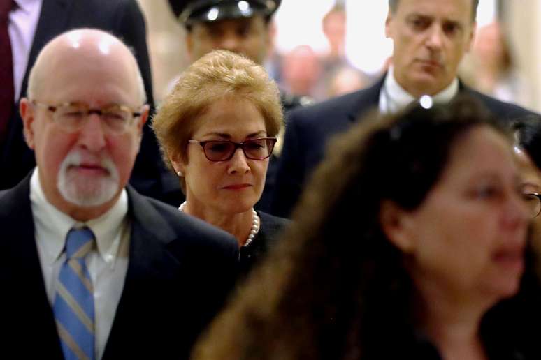 Former U.S. ambassador to Ukraine Marie Yovanovitch arrives to testify in the U.S. House of Representatives impeachment inquiry into U.S. President Trump on Capitol Hill in Washington, U.S., October 11, 2019. REUTERS/Jonathan Ernst