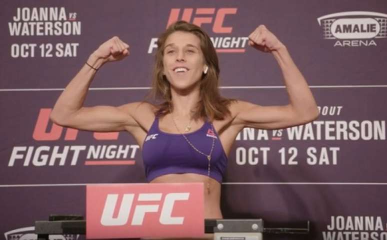 Joanna viveu uma polêmica sobre o corte de peso para o combate deste fim de semana (Foto: Reprodução/UFC)