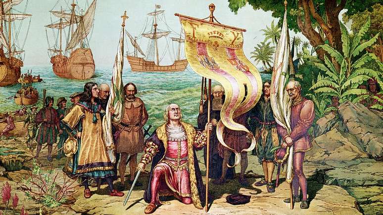 A primeira ilha que Colombo pisou no "Novo Mundo" seria nas Bahamas