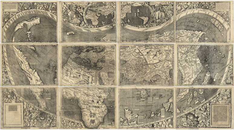 Mapa de 1507 é considerado certificado de nascimento da América, pois foi a primeira vez que essa palavra foi usada para denominar o continente