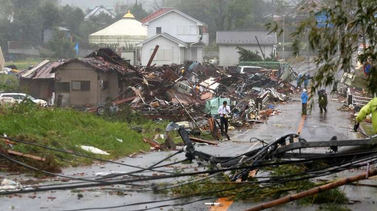 Casas desmoronaram em Chiba