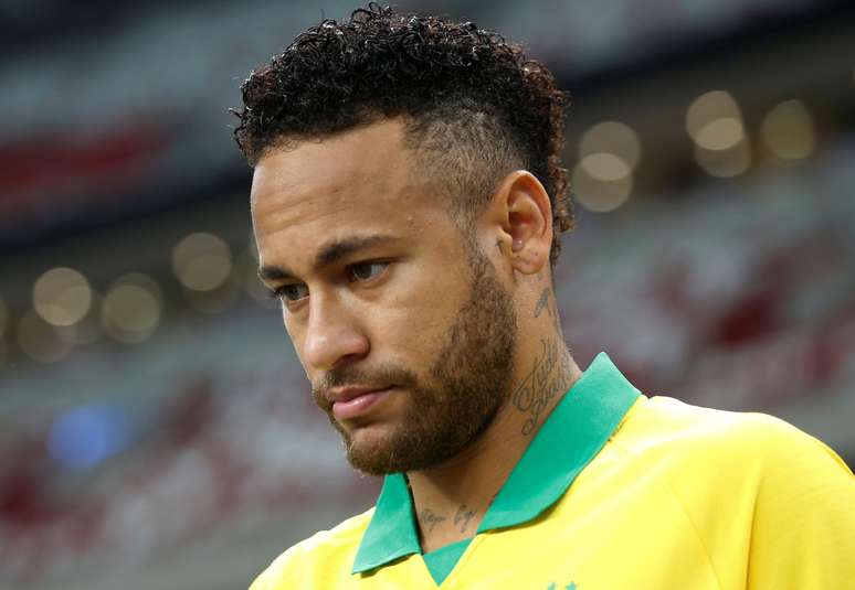 Neymar durante amistoso da seleção brasileira contra Senegal, em Cingapura
10/10/2019 REUTERS/Feline Lim 