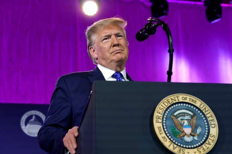 Presidente dos EUA, Donald Trump, discursa durante evento em Washington
12/10/2019 REUTERS/Yuri Gripas