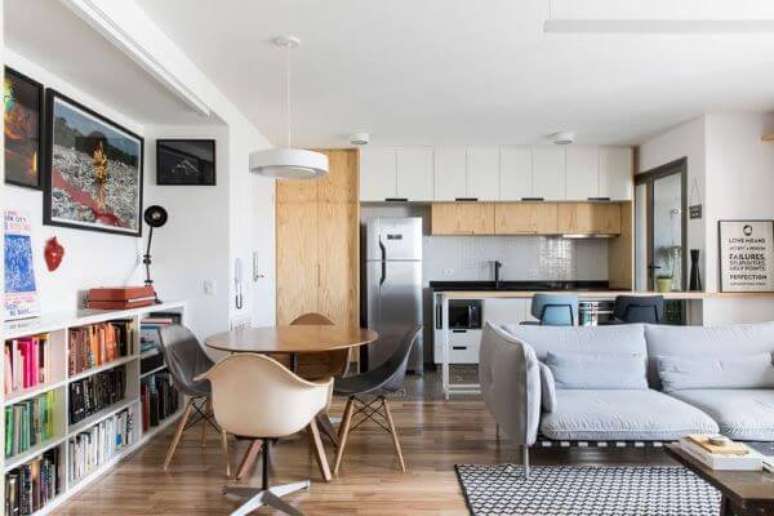 22. Cozinha escandinava com sala de estar integrada – Por: Ina Arquitetura