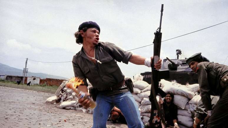'Molotov Man', ou 'homem molotov', se tornou um símbolo da revolução sandinista na Nicarágua