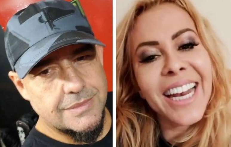 Digão, do Raimundos, e a cantora Joelma