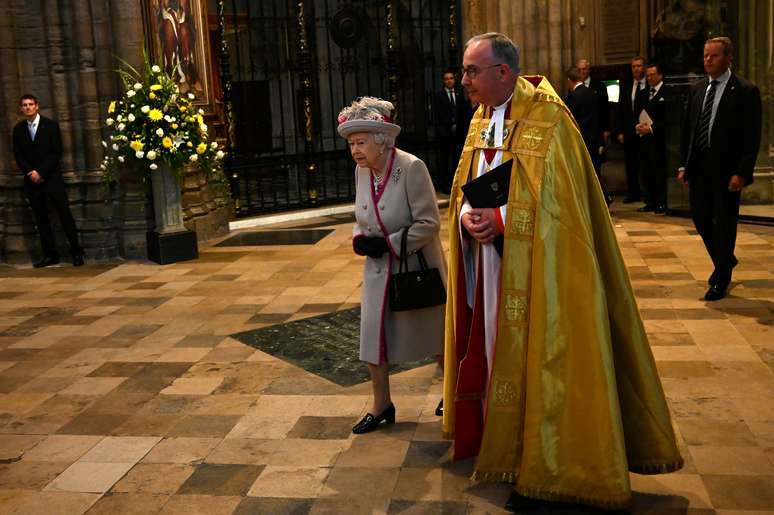 Rainha Elizabeth durante cerim&ocirc;nia na Abadia de Westminster
15/10/2019
Paul Ellis/Pool via REUTERS