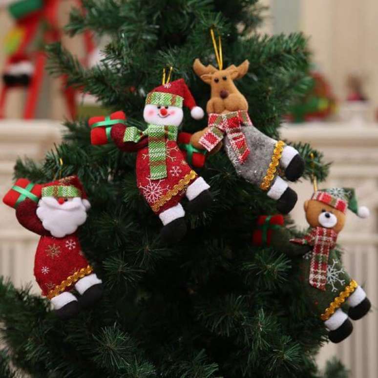 Decoração Enfeite Natal Papai Noel Árvore Natalina 57cm