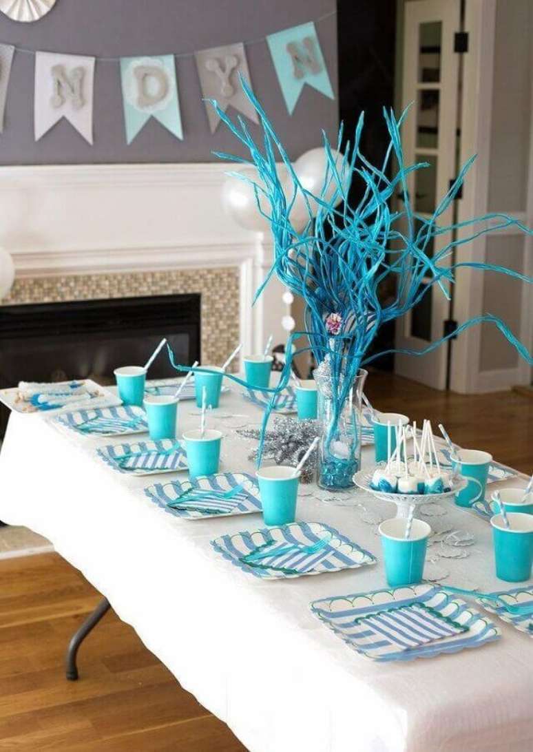 59. Ideia para festa da Frozen simples &ndash; Foto: Pinterest