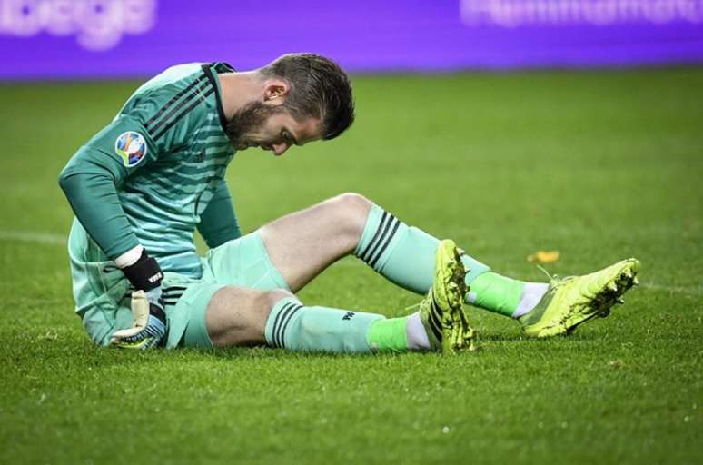 De Gea sentiu no jogo das Eliminatórias da Euro (Foto: AFP)