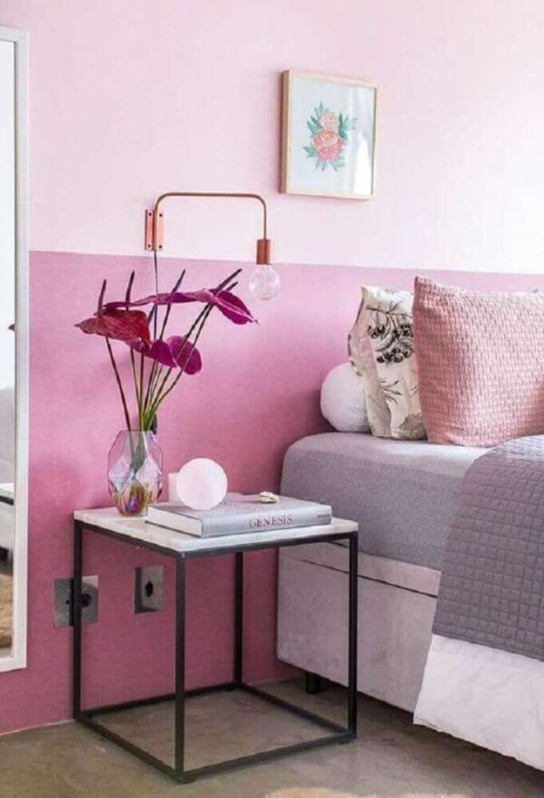 76. Cores para quarto feminino na cor rosa s&atilde;o lindos &ndash; Por: Pinterest