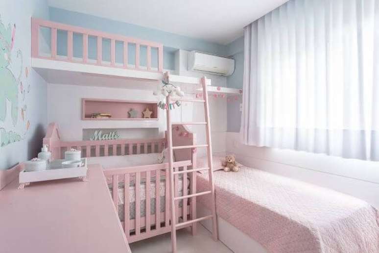 79. Cortina para quarto rosa e azul de beb&ecirc; &ndash; Por: Tua Casa