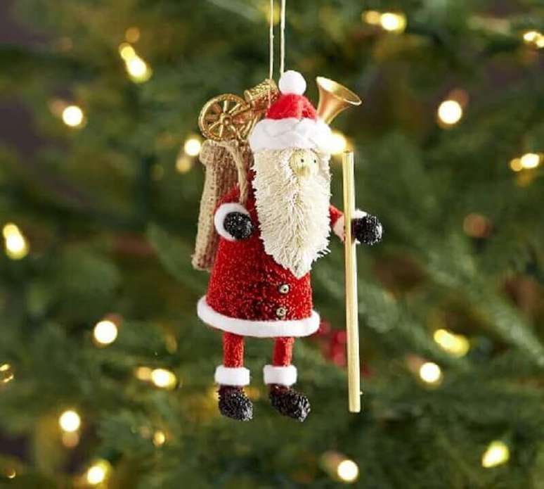 49. Modelo de Papai Noel para enfeites de árvore de Natal – Foto: Pottery Barn