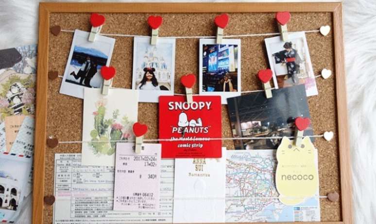 10. Quadro de corti&ccedil;a com fotos finalizado. Fonte: Melissa Ery/ ZAP em Casa