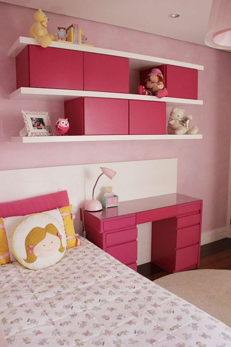 6. Quarto de menina rosa pink &ndash; Por: Pinterest