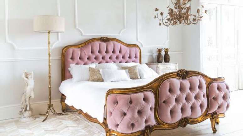 48. Quarto rosa e branco super rom&acirc;ntico &ndash; Por: Pinterest