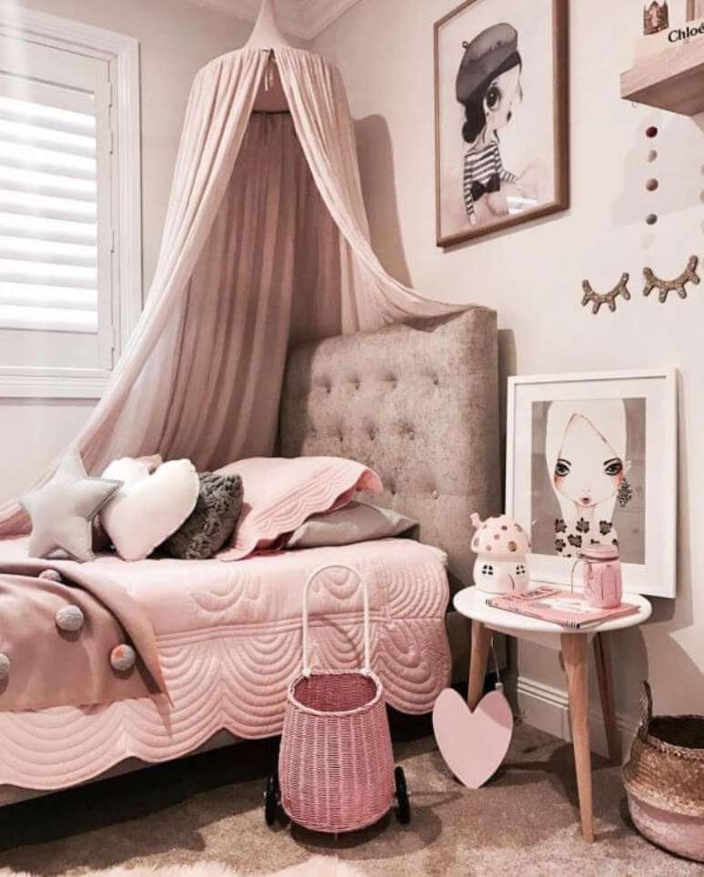 55. O quarto de menina rosa &eacute; lindo e pode ter a cara dela! &ndash; Por: Slaylebrity
