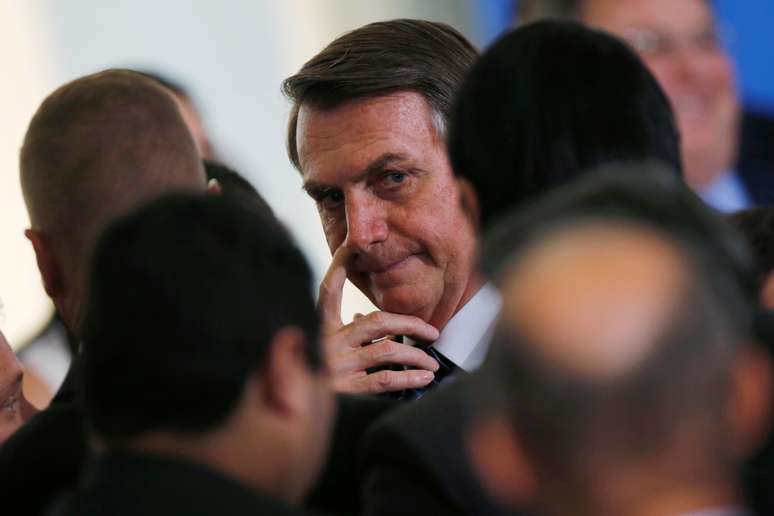 Presidente Jair Bolsonaro durante cerimônia no Palácio do Planalto
15/10/2019
REUTERS/Adriano Machado