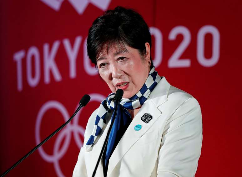 Governadora de Tóquio, Yuriko Koike, discursa em evento para comemorar um ano para a Olimpíada de 2020
24/07/2019 REUTERS/Issei Kato