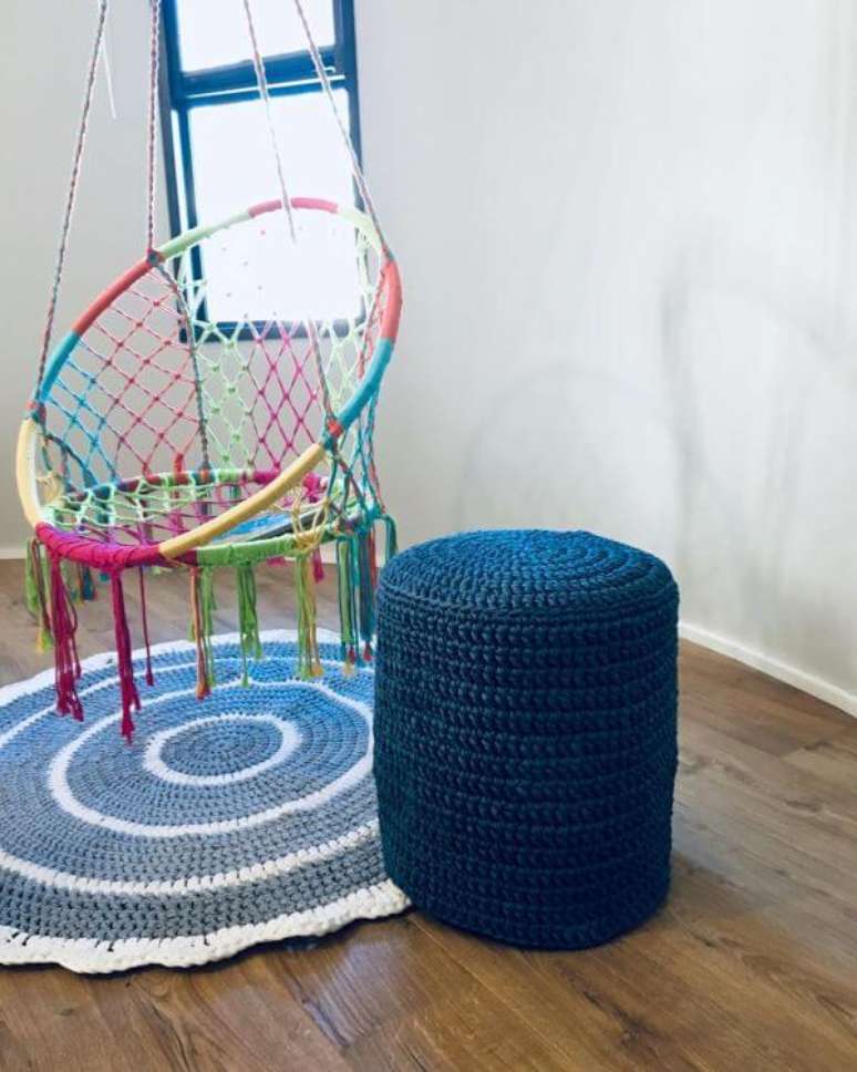 33. Capa de croch&ecirc; para puff &ndash; Por: Insta You