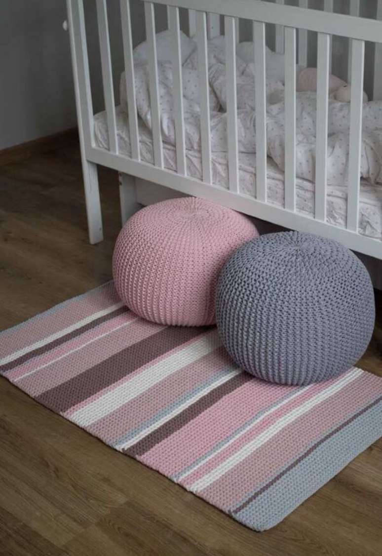10. O puff de crochê redondo também pode ser usado no quarto de bebê – Por: Decor fácil