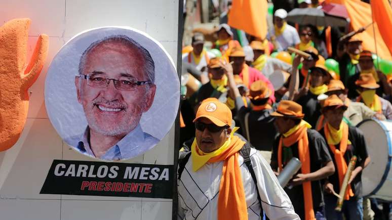 Candidato Carlos Mesa integra a coligação Comunidad Ciudadana.