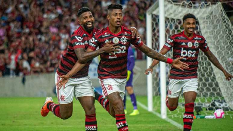 Bruno Henrique comemora gol do Flamengo (Marcelo Cortes / Flamengo)