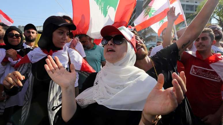 Manifestantes no Líbano protestaram contra desigualdade e corrupção