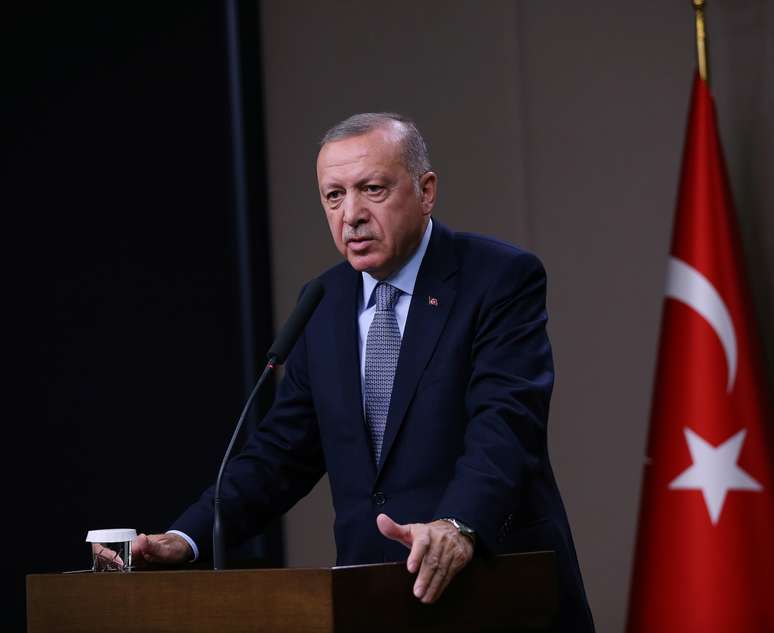 Presidente turco, Tayyip Erdogan
22/10/2019
Murat Kula/Imprensa Oficial da Presidência/Divulgação via REUTERS