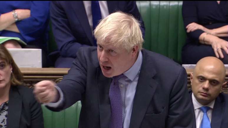 Premiê Boris Johnson fala no Parlamento em Londres 22/10/2019 REUTERS