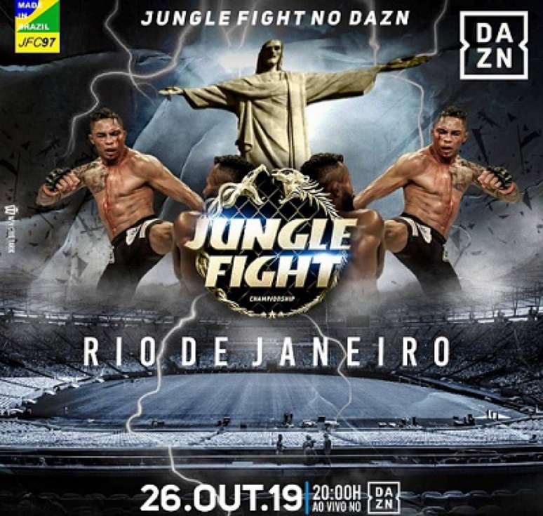 Jungle Fight No DAZN 97 será realizado no próximo sábado (26), no Rio de Janeiro (Foto: Divulgação)