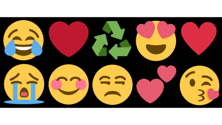Carinhas que expressam emo&ccedil;&otilde;es e o cora&ccedil;&atilde;o s&atilde;o alguns dos emojis mais populares