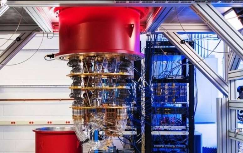 Computador quântico do Google, que fica em laboratório em Santa Barbara (EUA)