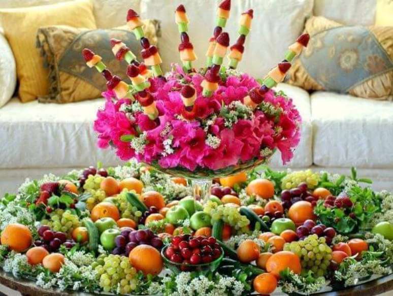 5. Mesa de natal decorada com frutas – Por: Pinterest