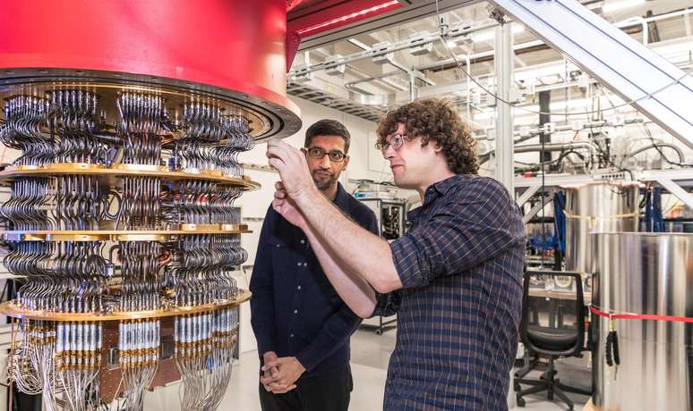 Computador quântico do Google, em laboratório na Califórnia
Google/Handout via REUTERS