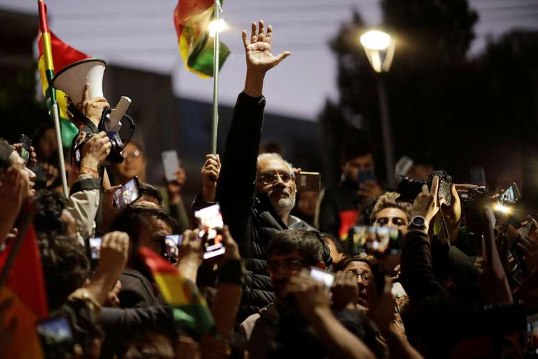 Carlos Mesa, candidato de oposição à Presidência da Bolívia, durante protesto em La Paz
22/10/2019
REUTERS/Ueslei Marcelino