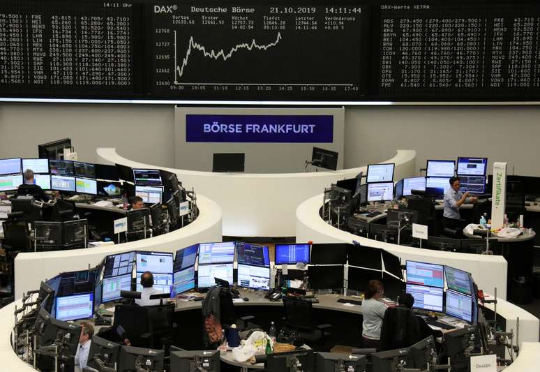 Tela com gráfico do índice DAX, referência da Bolsa de Frankfurt. 21/10/2019. REUTERS/Staff