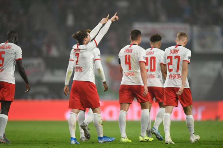 Sabitzer marcou o gol da vitória do Red Bull Leipzig (Foto: Reprodução/Twitter)