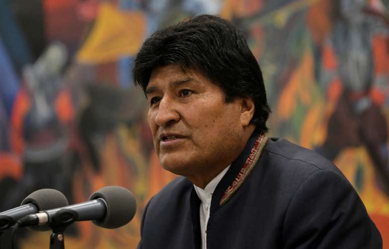 Presidente da Bol&iacute;via, Evo Morales, durante entrevista coletiva em La Paz
24/10/2019
REUTERS/David Mercado