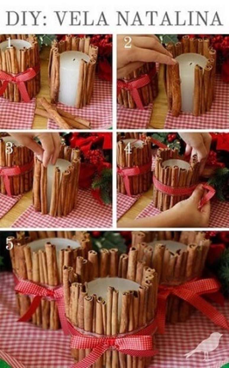 22. Passo a passo de como fazer enfeites de natal com velas. Foto: We Share Ideas