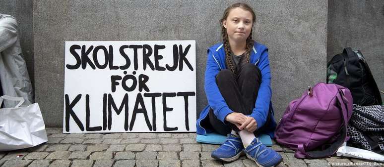 Greta sensibilizou jovens depois de fazer greves solitárias pelo clima em frente ao Parlamento sueco