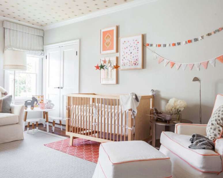 24. Enfeites para quarto de bebê neutro – Por: Apartamento decorado pequeno